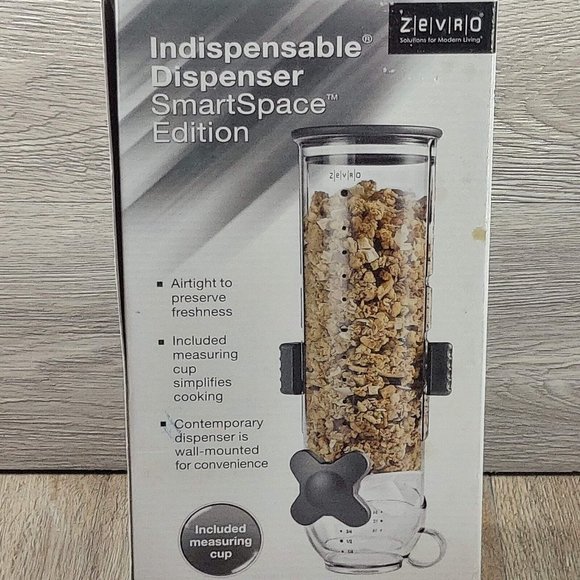 Zevro SmartSpace Wall Mount Single Dry-Food Canister Dispenser Kitchen Container - Picture 9 of 10